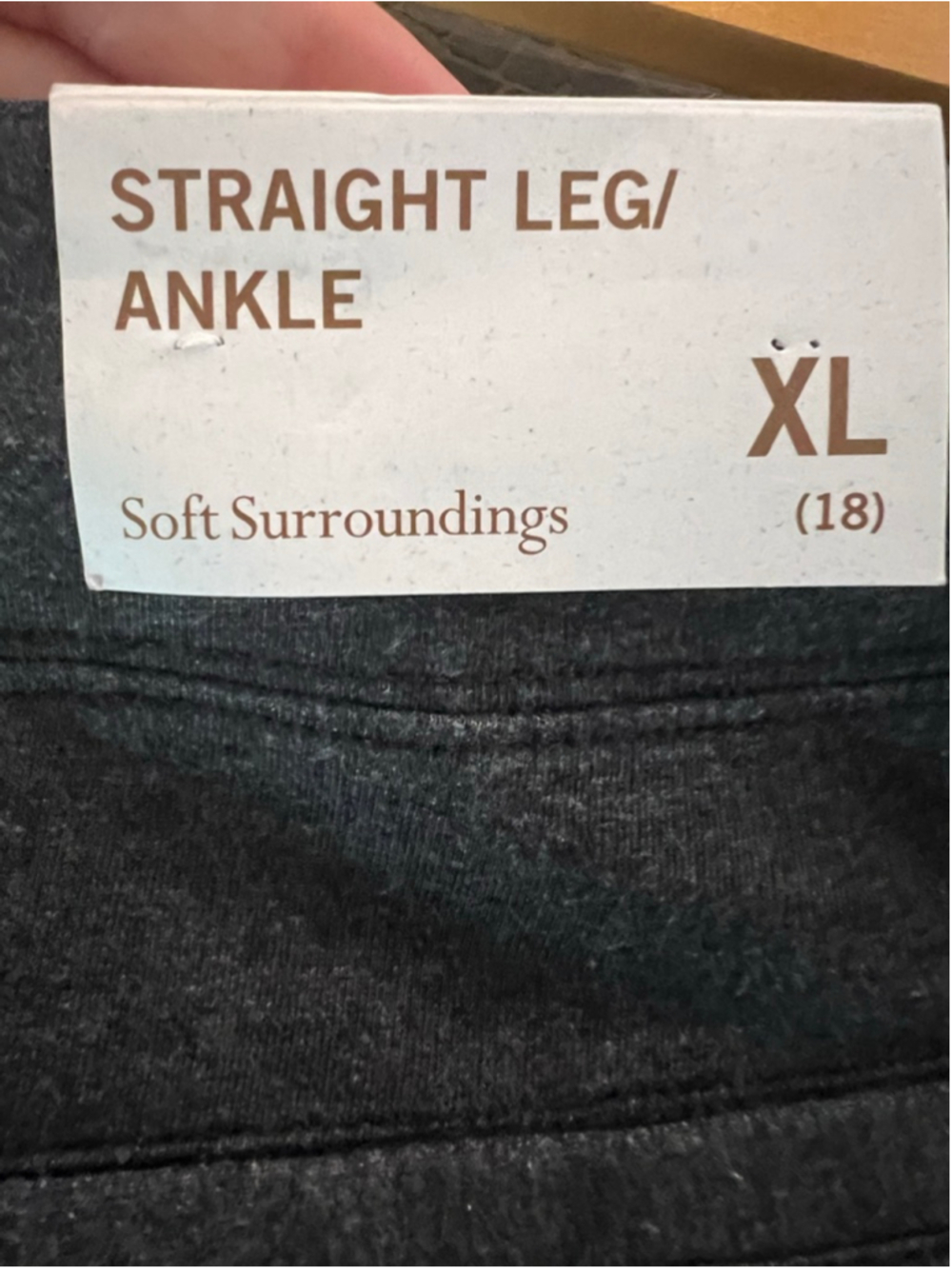 Soft Surroundings Gray Straight Leg Ankle Pants Womens XL 18 Pull On Knit Stretc - Picture 4 of 8